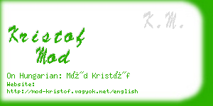 kristof mod business card